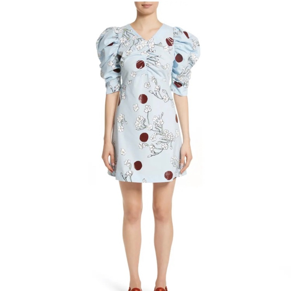 NEW Isa Arfen Wow Floral Print Puff Sleeve Dress